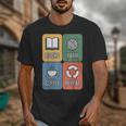 Books Yarn Coffee Repeat Crocheting Unisex T-Shirt Books Yarn Coffee Repeat Crocheting Unisex T-Shirt