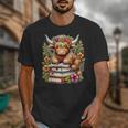 Bookworm Cute Highland Cow Reading Book Unisex T-Shirt
