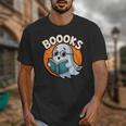 BOOOKS Cute Ghost Reading Books Halloween Unisex T-Shirt BOOOKS Cute Ghost Reading Books Halloween Unisex T-Shirt