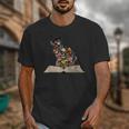 Cat Book Flowers Unisex T-Shirt