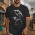 Cat Holds Book Writing Animal Print Motif Drawing Art Cat Unisex T-Shirt