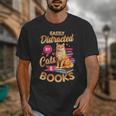 Cat Shirts For Women Book Lover Shirt Cats And Books Unisex T-Shirt Cat Shirts For Women Book Lover Shirt Cats And Books Unisex T-Shirt