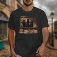 Cats Antique Books Academia Library Aesthetic Bookworm Unisex T-Shirt
