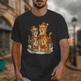 Cats Reading Books Christmas Tree Unisex T-Shirt Cats Reading Books Christmas Tree Unisex T-Shirt