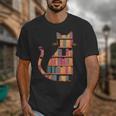 Cats Reading Books Librarian Library Readers Unisex T-Shirt