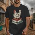 Chicken Books Back To School First Day Of School Boys Girls Unisex T-Shirt