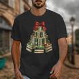 Christmas Book Tree Coquette Bow Xmas Reading Librarian Girl Unisex T-Shirt