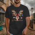 Christmas Librarian Reindeer Matching Book Lover Unisex T-Shirt