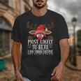 Christmas Matching Most Likely To Read A Book PJS Unisex T-Shirt