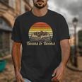 Coffee Beans & Books Retro Bookworm Librarian Unisex T-Shirt