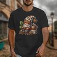 Coffee And Book Reading Accessories For Book Lovers Gnome Unisex T-Shirt Coffee And Book Reading Accessories For Book Lovers Gnome Unisex T-Shirt
