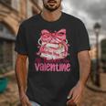 Coquette Bow All Booked For Valentine Book Lover Bookish Unisex T-Shirt