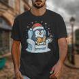 Cute Christmas Penguin Reading Book Cozy Winter Holiday Art Unisex T-Shirt Cute Christmas Penguin Reading Book Cozy Winter Holiday Art Unisex T-Shirt