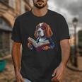 Cute Dog Basset Hound Reading Book Unisex T-Shirt Cute Dog Basset Hound Reading Book Unisex T-Shirt