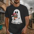 Cute Ghost Holding Books Bookish Christmas Unisex T-Shirt