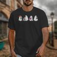 Cute Ghosts Reading Books Lover Spooky Season Halloween Unisex T-Shirt Cute Ghosts Reading Books Lover Spooky Season Halloween Unisex T-Shirt