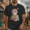 Cute Hedgehog Reading Books Animal Lover Reader Bookworm Unisex T-Shirt Cute Hedgehog Reading Books Animal Lover Reader Bookworm Unisex T-Shirt