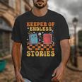 Cute Librarian Library Book Lover Keeper Of Endless Stories Unisex T-Shirt