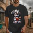 Dalmatian Reading a Book Dog Unisex T-Shirt