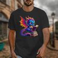 Dragon Reading a Book Bookworm Book Lover Unisex T-Shirt Dragon Reading a Book Bookworm Book Lover Unisex T-Shirt