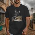 Dutch Shepherd Books Reading Dog Breed Graphic Unisex T-Shirt Dutch Shepherd Books Reading Dog Breed Graphic Unisex T-Shirt