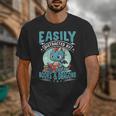 Easily Distracted By Books And Dragons Nerds Unisex T-Shirt Easily Distracted By Books And Dragons Nerds Unisex T-Shirt