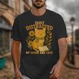 Easily Distracted By Cats And Books Cute Cat Book Lover Unisex T-Shirt Easily Distracted By Cats And Books Cute Cat Book Lover Unisex T-Shirt