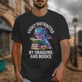 Easily Distracted By Dragons And Books Unisex T-Shirt
