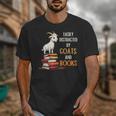 Easily Distracted By Goats And Books Goats And Book Reading Unisex T-Shirt