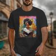 Educated Afro Girl Reading Book Lover History Month Unisex T-Shirt Educated Afro Girl Reading Book Lover History Month Unisex T-Shirt