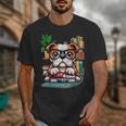 English Bulldog Reading a Book Dog Unisex T-Shirt English Bulldog Reading a Book Dog Unisex T-Shirt