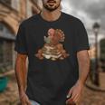 Fall Book Vintage Turkey Thanksgiving Reading Book Lovers Unisex T-Shirt Fall Book Vintage Turkey Thanksgiving Reading Book Lovers Unisex T-Shirt