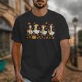 Fall Goose Reading Book Teacher Autumn Pumpkin Cozy Season Unisex T-Shirt
