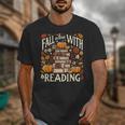 Fall In Love With Reading Book Autumn Pumpkins And Teachers Unisex T-Shirt