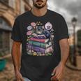 Fantasy Drama Tragedy Cute Cat Book Lover Readers Librarians Unisex T-Shirt