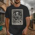 Floral The Reader Tarot Card Skeleton Reading Book Unisex T-Shirt