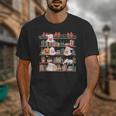 Ghost Christmas Reading Book Lover Library Christmas Teacher Unisex T-Shirt