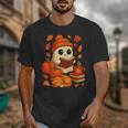 Ghost Reading Book Lovers Autumn Fall Halloween Unisex T-Shirt Ghost Reading Book Lovers Autumn Fall Halloween Unisex T-Shirt