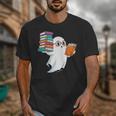 Ghost Reading Books Halloween Library Unisex T-Shirt Ghost Reading Books Halloween Library Unisex T-Shirt