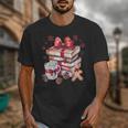 Girly Coquette Gingerbread Books And Hot Cocoa Cozy Season Unisex T-Shirt