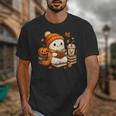 Halloween Ghost Reading Book Lovers Coffee Girl Women Unisex T-Shirt