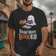 Halloween Teacher Women Cute Reading Ghost Read More Books Unisex T-Shirt Halloween Teacher Women Cute Reading Ghost Read More Books Unisex T-Shirt