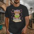 Highland Cow Reading Book Floral Bookworm Unisex T-Shirt Highland Cow Reading Book Floral Bookworm Unisex T-Shirt