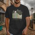 I'm Booked Tonight Cozy Floral Book Lover Graphic Unisex T-Shirt