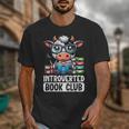 Introverted Book Club Reading Lover Cow Unisex T-Shirt