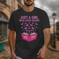 Just A Girl Who Loves Books Butterflies Reading Unisex T-Shirt