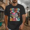 Just A Girl Who Loves Books Reading Cute Bookworm Girls Kids Unisex T-Shirt Just A Girl Who Loves Books Reading Cute Bookworm Girls Kids Unisex T-Shirt
