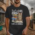 Just a Girl Who Loves Cats And Books Unisex T-Shirt Just a Girl Who Loves Cats And Books Unisex T-Shirt