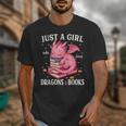 Just A Girl Who Loves Dragons And Books Dragon Reading Lover Unisex T-Shirt