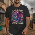 Just a Girl Who Loves Dragons And Books Dragon Unisex T-Shirt Just a Girl Who Loves Dragons And Books Dragon Unisex T-Shirt
